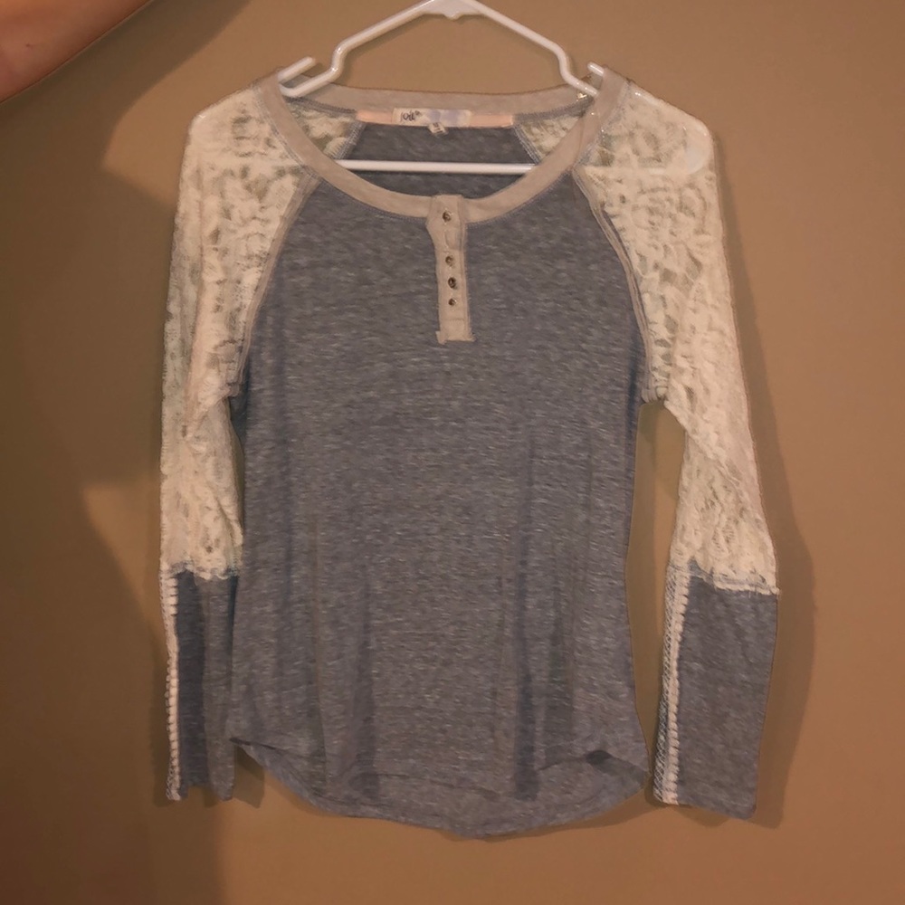Grey and White blouse